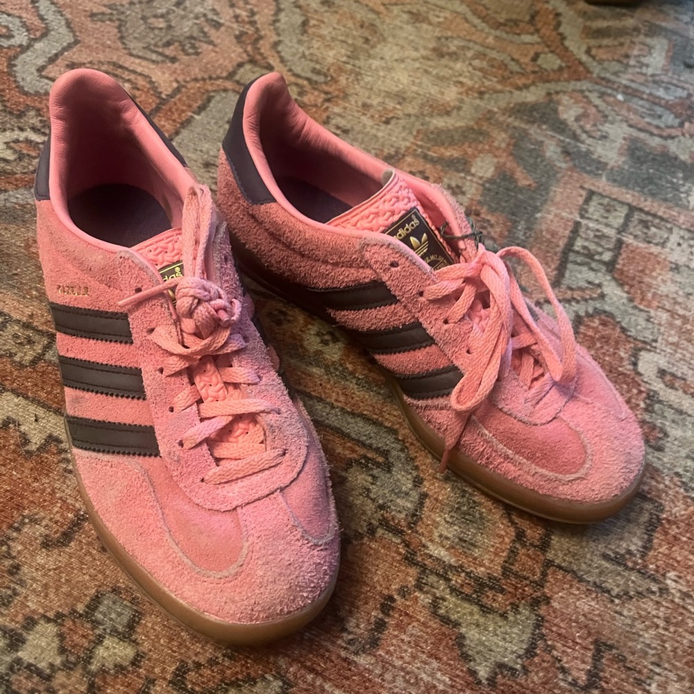 Adidas Pink and Black Athletic Shoes
